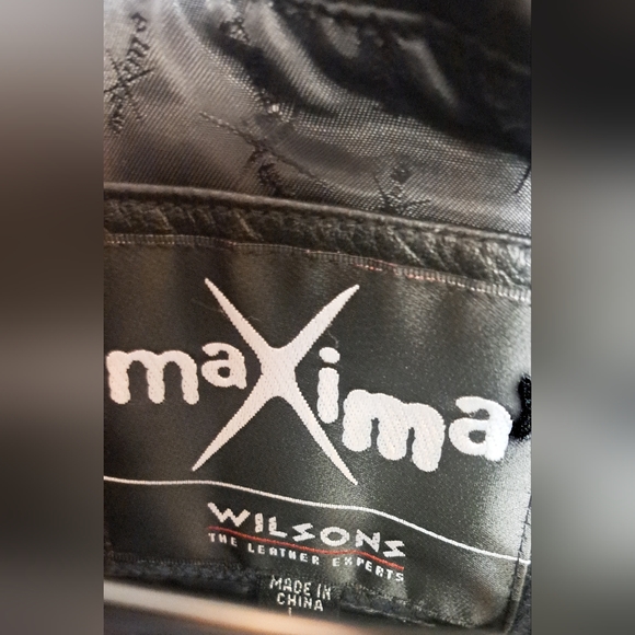 Womens Black Leather Jacket size large - Picture 3 of 8